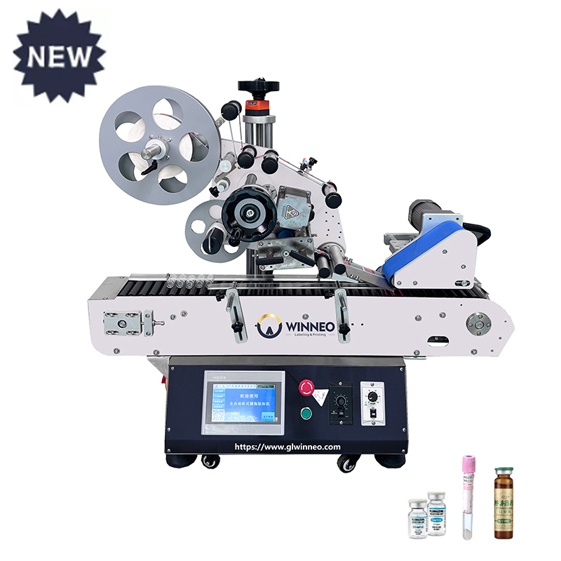 WT-105-데스크탑 수평 원형 병 라벨링 기계 - WINNEO